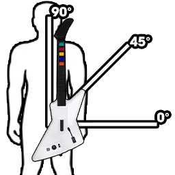 An X-plorer being held at a 90 degree angle.