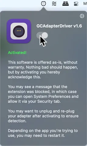 GCAdapterDriver is enabled.