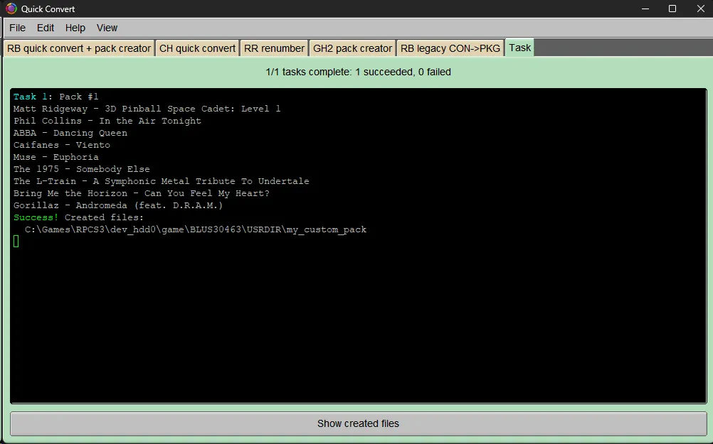 Onyx's USRDIR naming popup. The pack has been named 'my_custom_pack'.