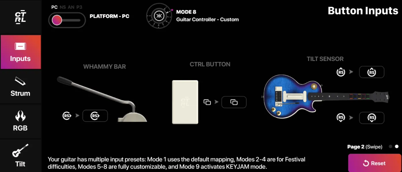 The second page of the CRKD CTRL application.