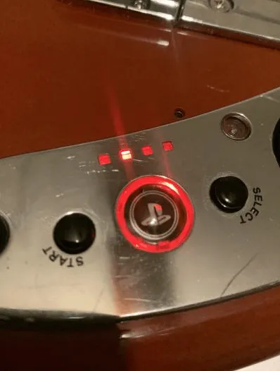 A Mustang Pro Guitar with the second player LED lit up.