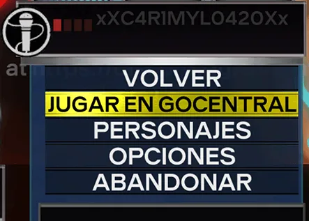 Rock Band 3 con 'Jugar en GoCentral' resaltado.