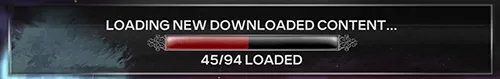Rock Band 3 loading downloaded content. It is loading 94 packages.