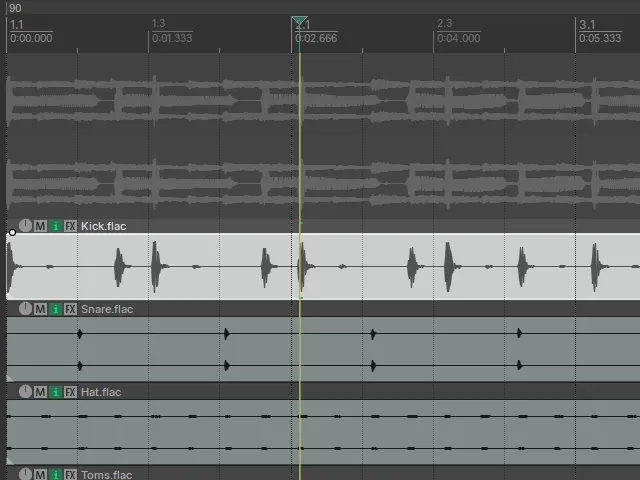Setting a new tempo marker where the beginning of a measure should be.