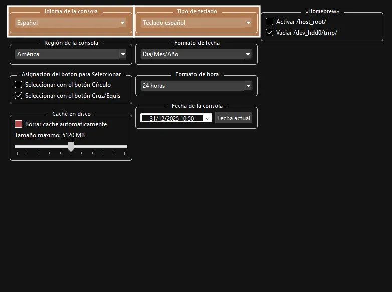 La configuración personalizada de Sistema de Rock Band 3.
