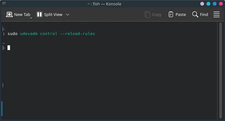 A terminal with the command typed in.