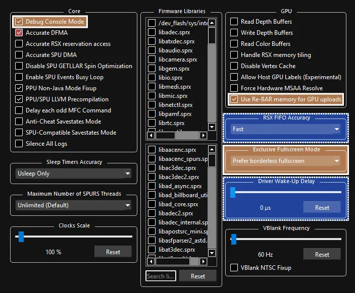 Rock Band 3's Advanced custom settings.