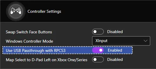 RCM Programming Tool's Controller Settings. The settings reflect exactly what is above.