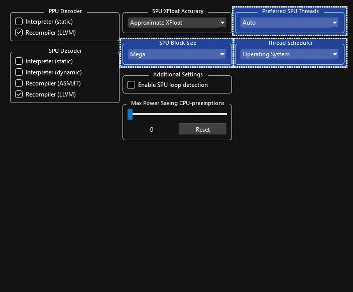 Rock Band 3's CPU custom settings.