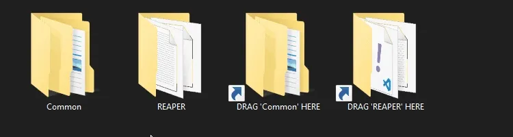 Folders being dragged into shortcuts to other folders.