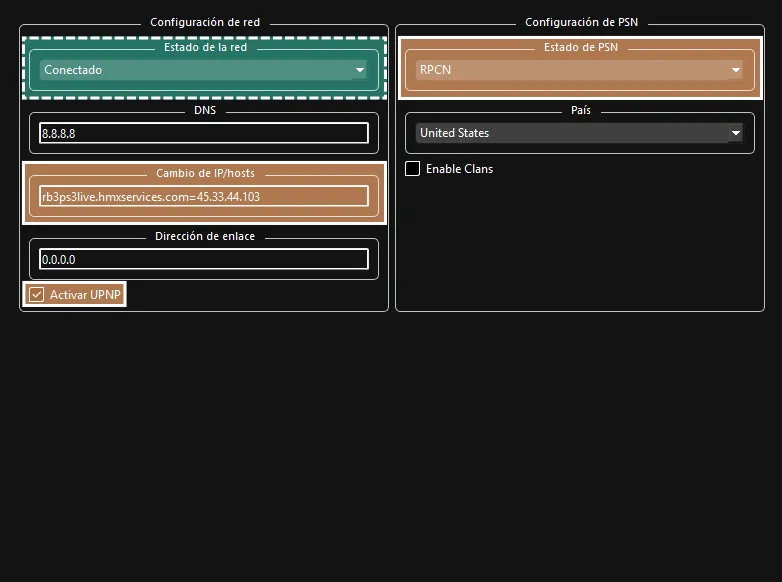 La configuración personalizada de Red para Rock Band 3.