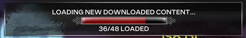 Rock Band 3 loading downloaded content. It is loading 48 packages.