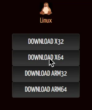 SWS/S&M Extension's download page, cropped to show the download button for Linux. The cursor is over the 'Download x64'  button in the Linux section.
